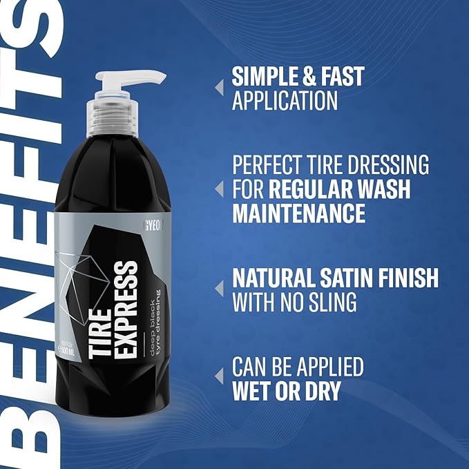 Gyeon Tire Cleaner Kit Advanced Rubber Cleaner For Tires Trim Mats Restores Deep Clean And Preparation Removes Embedded Dirt Grime Dressing Residue Long Lasting Results Detailing Essential