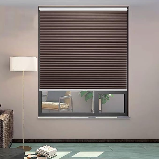 MYshade Cordless Blackout Cellular Shades, 1.5" Honeycomb Window Blinds for Bedroom & Nursery, Thermal Insulated, Noise Reducing, Privacy Shades, Inside or Outside Mount (48" W x 72" H, Taupe)