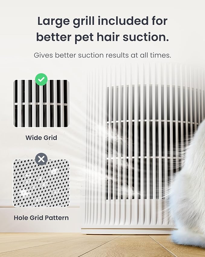 SwitchBot Air Purifiers for Home Large Room with Matter Up to 3620 ft², 20dB, Washable Pre-filter, Pet Mode, RGB Colors, Aromatherapy, Work with HomeKit, Google Home, Alexa, Floor Model-White