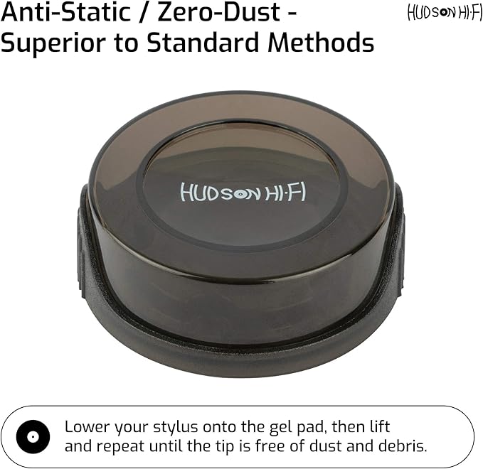 Hudson Hi-Fi Stylus Cleaner Gel – Restores Sound Quality – Anti-Static, Zero-Dust Record Player Needle Cleaner – Reusable Gel Bubble – Safe for All Turntable Record Players