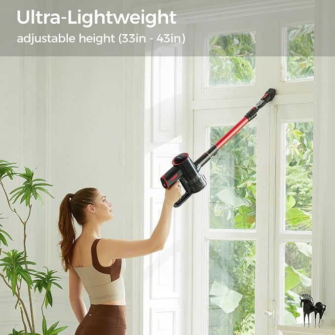 uwant Cordless Vacuum Cleaner 35Kpa Powerful Suction Wide Green Headlight Vacuum Cleaner for Home Pet Hair Anti-Tangle HEPA Lightweight Handheld Vacuum for Set of 1 Carpet Hard Floors