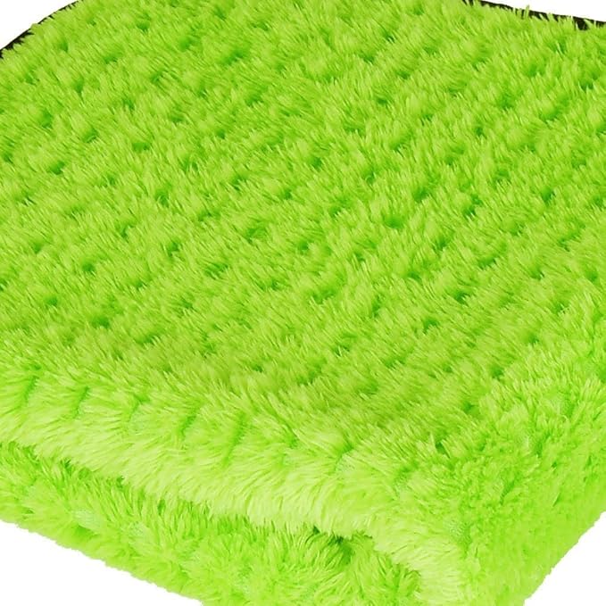 Liquid X Plush Waffle Weave Green Xtreme Microfiber Detailing Towel 16" x 16" Guaranteed Satisfaction (2 Pack)