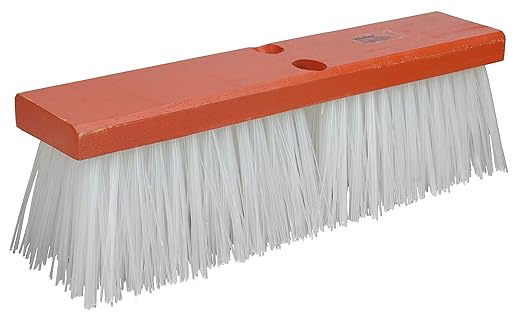 Weiler 70210 14" Block Size, White Polypropylene Fill, Hardwood Block, Street Broom