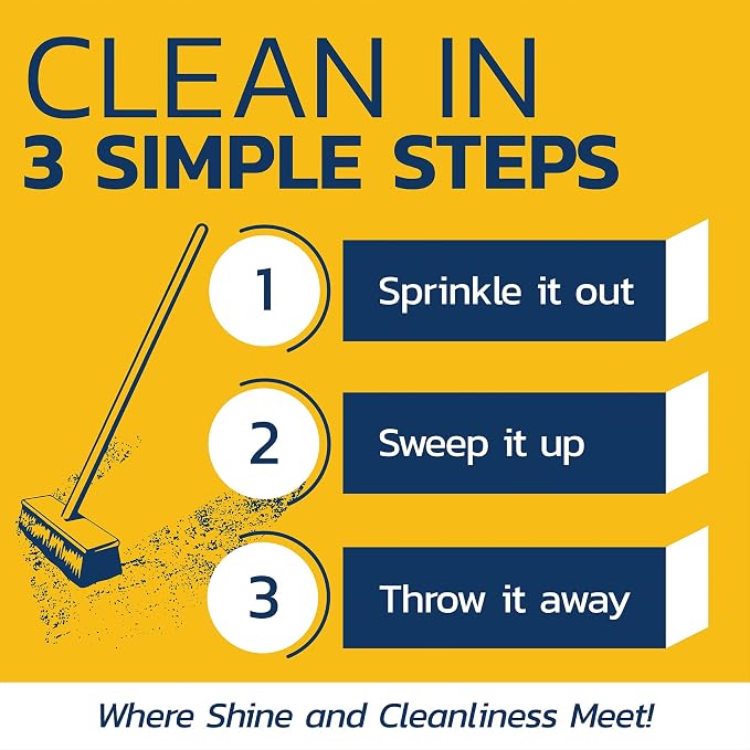 Sans Sand Gritless Sweeping Compound Without Sand – Effective Dust Control, Non Abrasive and Safe for Smooth, Finished & Polished Floors, Oil Free, Made in USA (5.2 lbs)
