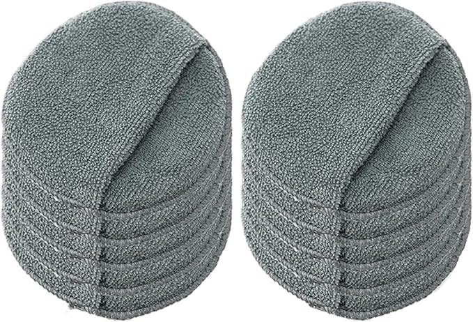 2/5/10Pcs 5-inches Microfiber Wax Applicator Pad Ultra Soft Car Polishing Sponge with Finger Pocket Auto Care Polish Foam 2028(Grey 10Pcs)