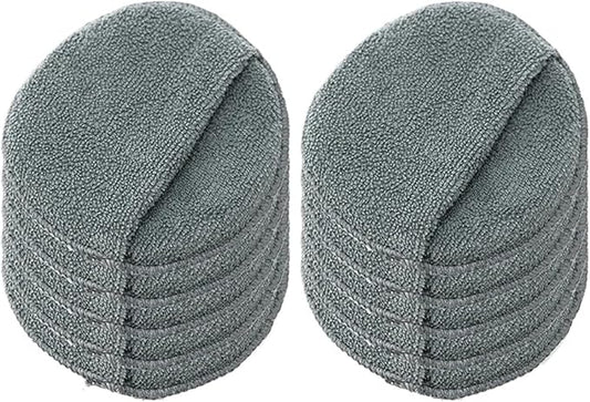 2/5/10Pcs 5-inches Microfiber Wax Applicator Pad Ultra Soft Car Polishing Sponge with Finger Pocket Auto Care Polish Foam 2028(Grey 10Pcs)