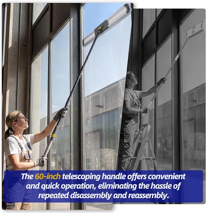36" Commercial Dust Mops for Floor Cleaning, Masthome Professional Industrial Mop with 2 Pads, Heavy Duty Commercial Mop with 62'' Long Handle,Large Floor Mops for Office Garage Warehouse Factory Mall