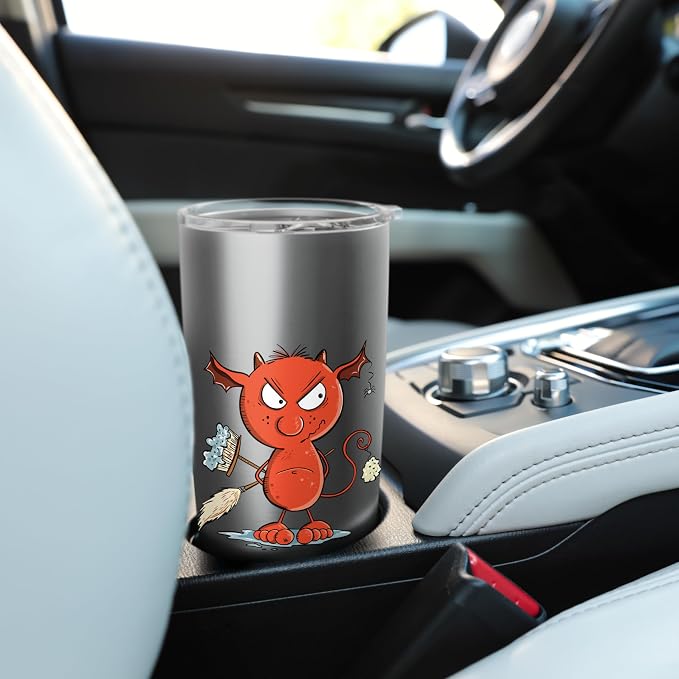 Funny Cleaning Devil Housekeeping, Cleaning Supplies Stainless Steel Insulated Tumbler