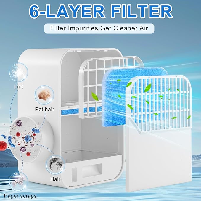 3-in-1 Indoor Dryer Vent Kit with 8-Layer Filter & 10FT Hose – Lint Trap Box with Water Drawer System, Easy Install for Electric Dryers, Improves Air Quality