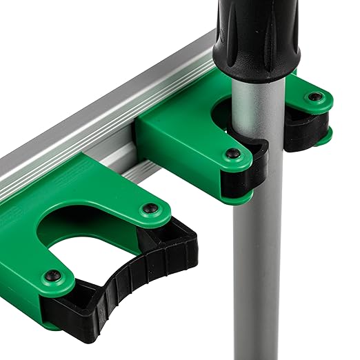 Unger Commercial Broom Holder Wall Mount (Case of 5) - Quick-Snap Mop, Tool & Pole Holders 14", Aluminum/Plastic, Ideal for Organizing Cleaning Tools - HO350