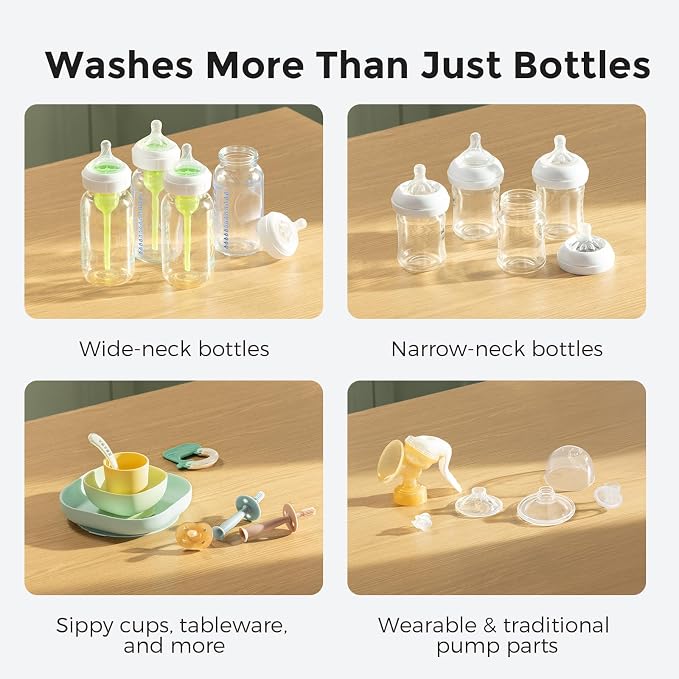 Momcozy KleanPal Pro Baby Bottle Washer, Sterilizer & Dryer - All-in-One Cleaning Machine for Bottles, Pump Parts & Baby Essentials - Time-Saving & Effortless Care