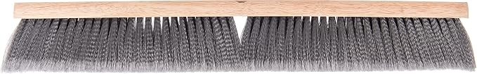 SPARTA 4501423 Flo-Pac Flagged Fine Floor Sweep, Polypropylene Bristles, 24" Block Size, 3" Bristle Trim, Gray (Case of 12)