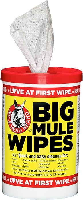 XL Heavy-Duty Cleaning Wipes – All-Purpose Wipes for Garage, Grease, Ink, Paint & More – Home Cleaning, Car Interiors, Indoor and Outdoor Surfaces