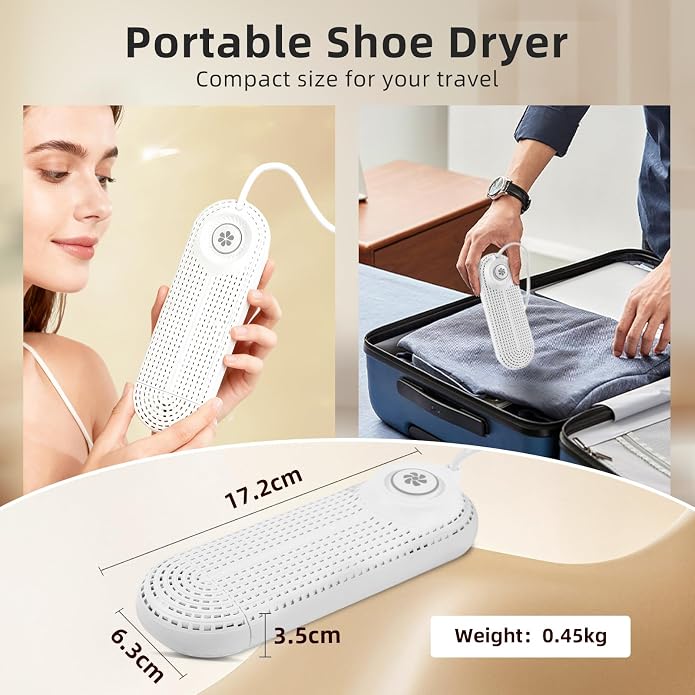 Electric Boot Dryer, Shoe Warmer with IC Controller, Footwear Travel Dryers Silent with 3/6/9 Hours Timer