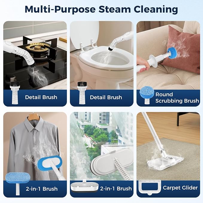 Steam Mop All-in-one for Floor Cleaning, MultiPurpose Steam Cleaner for Home with LED display screen