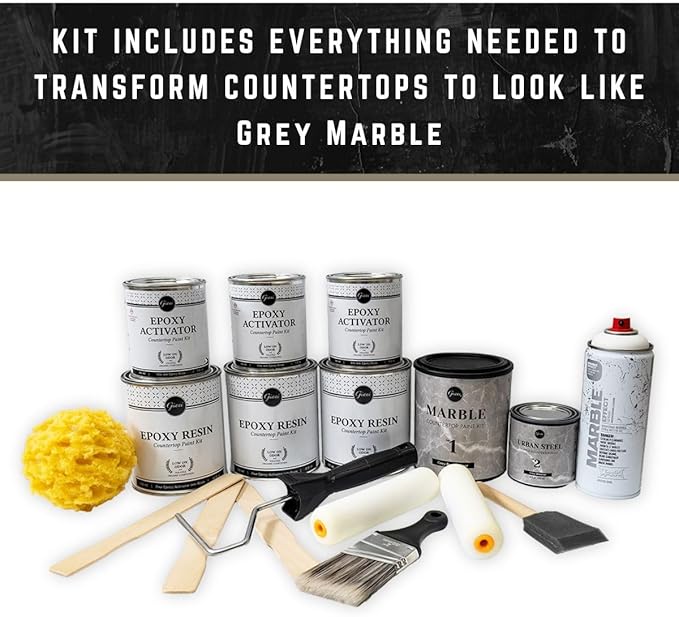 Giani Marble Easy Epoxy Countertop Paint Kit (Emperador Grey)