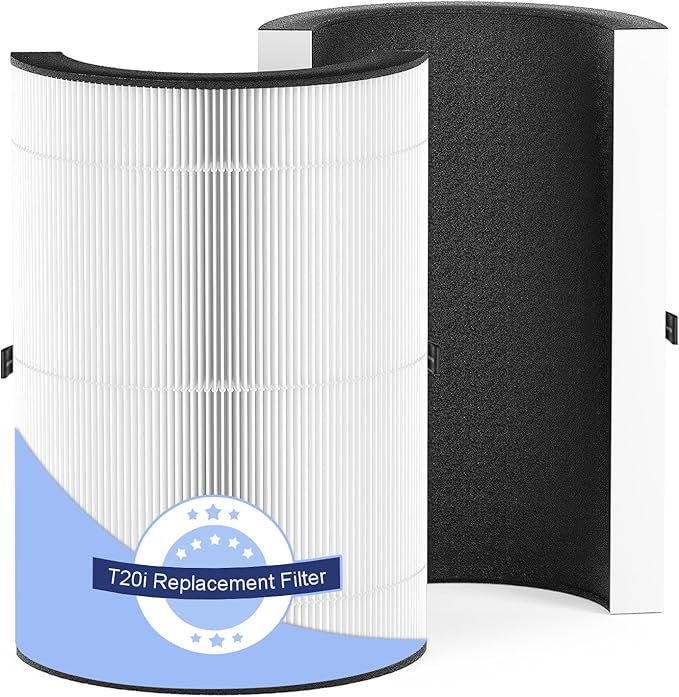 2 Pack T20i Replacement Filter Compatible with Blueair Comfort-Pure 3-in-1 Air Purifier Large, True HEPA High-Efficiency Activated Carbon Filter for Home Large Room