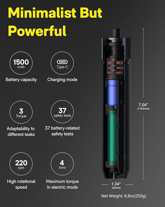 HOTO AutoCare Air Duster & Vacuum with Electric Screwdriver