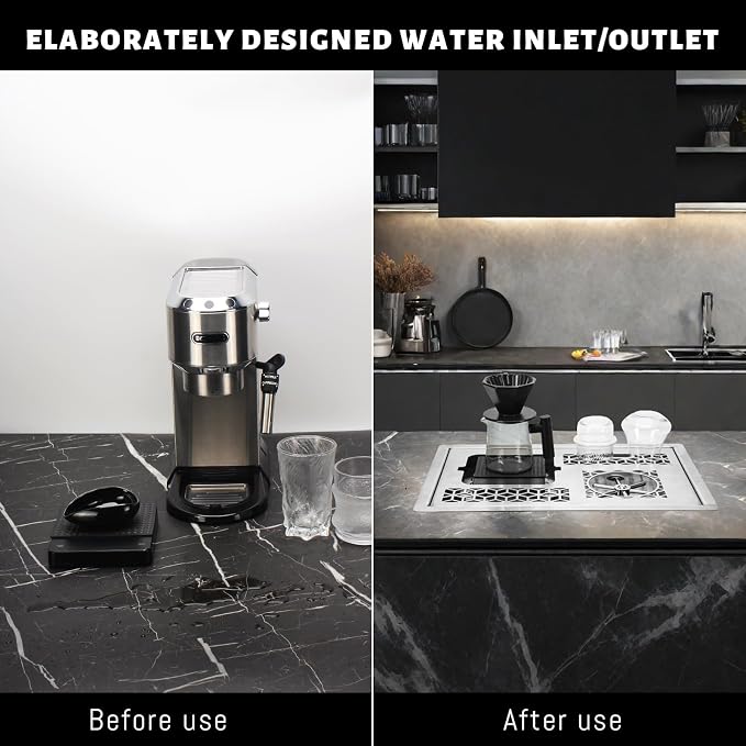 Glass Rinser, Stainless Automatic Glass Cup Washer Drain and Drip Tray,Stainless Steel Bar Glass Rinser for Home Kitchen Hotel Cafe Restaurant (19.37x14.17 Inch-silver)