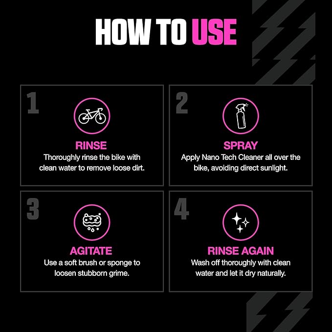 Muc-Off Nano Tech Bike Cleaner 1L | Biodegradable Formula, Safe on Carbon Fibre and All Surfaces | Breaks Down Dirt on a Molecular Level