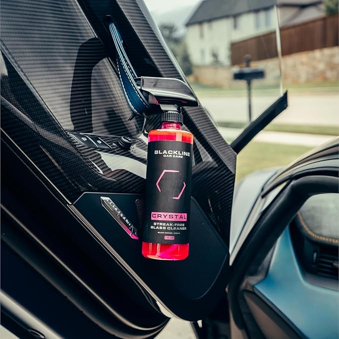 Blackline Best Glass Cleaner - Works on Glass, Windows, Mirrors & Navigation Screens. Tint Safe Window Cleaner for Car