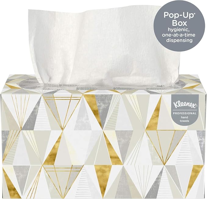 Kimberly Clark Kleenex Hand Towel White, Recycled Fiber, 10.5" Length x 9" Width | 18 Carton/Case