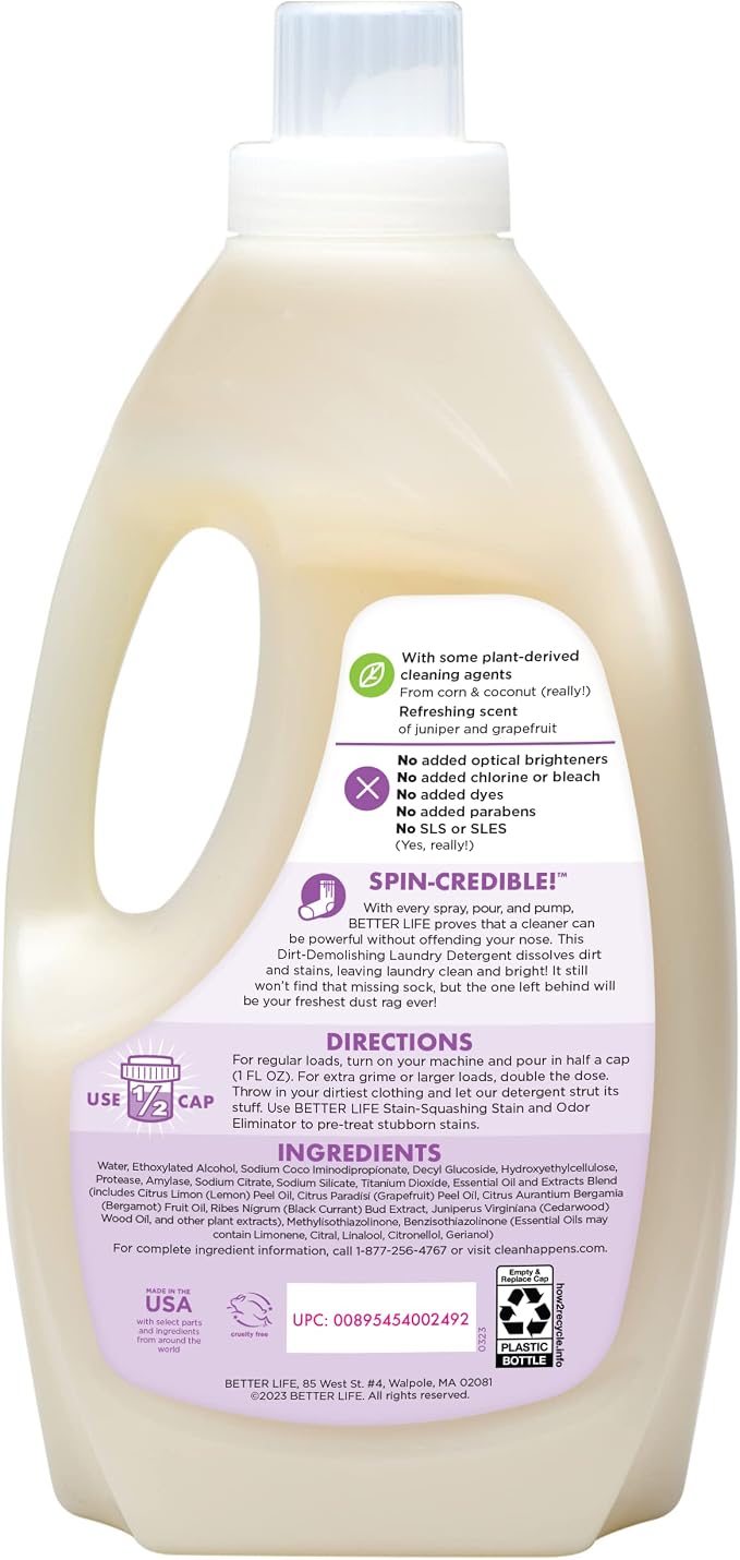 Better Life Natural Concentrated Laundry DetergeJuniper Grapefruit, 64 loads