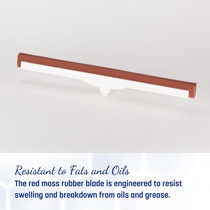 SPARTA Flo-Pac Moss Foam Floor Squeegee Window Squeegee with Plastic Frame for Floor, Bathroom, Kitchen, Concrete, Tile, Garage, Commercial Use, 18 Inches, Red, (Pack of 10)