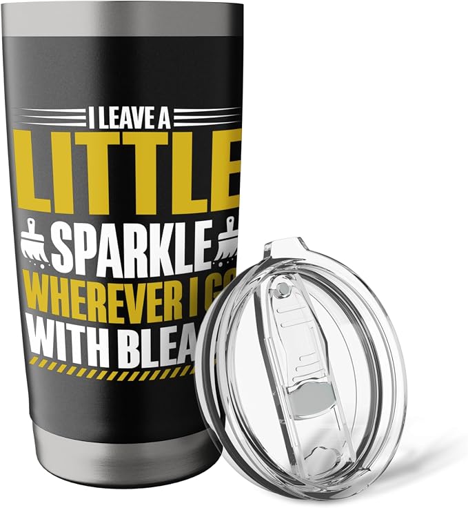 I leave a little Sparkle wherever i go with bleach Cleaning Stainless Steel Insulated Tumbler