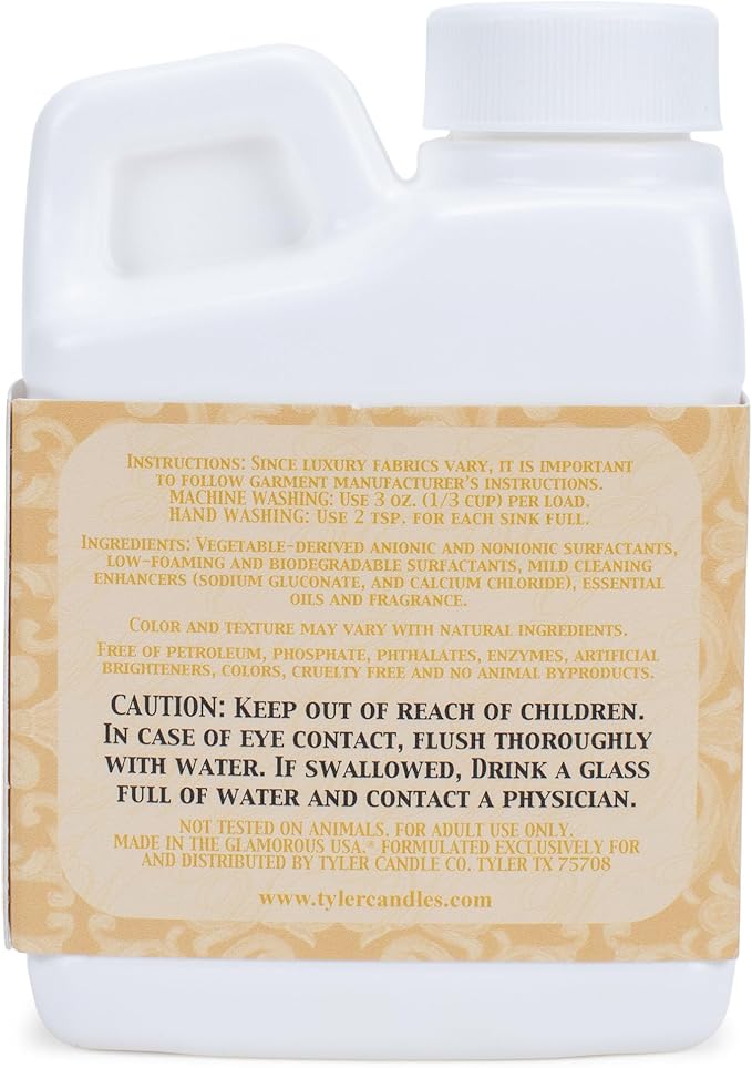 Elanze Designs Tyler Candle Glamorous Wash and Luxurious High Efficient 4 ounce Fine Liquid Laundry Detergent, 3 Scent Assortment, High Maintenance, Diva, Kathina