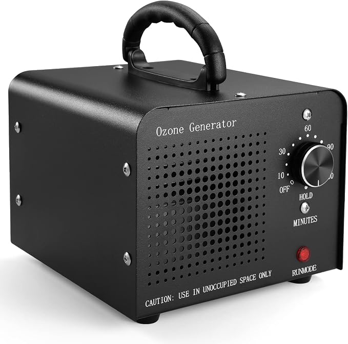 Medvoe 0zone Generator 30000mg - O3 Air Purifier for Home & Car, Ozone Machine Odor Removal for Smoke & Pet (Black)