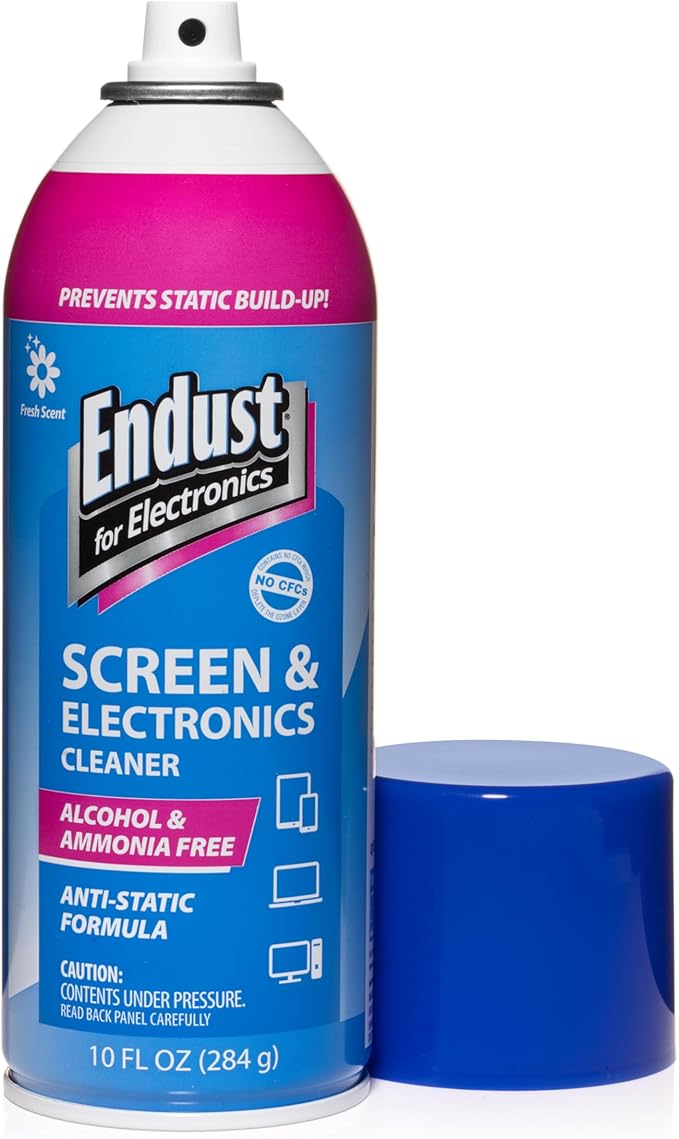 Endust for Electronics; Foaming Anti-Static Screen & Electronics Multi-Surface Cleaning Spray; Streak & Residue Free; 12-Pack of 10z Aerosol Cans (096010P12)