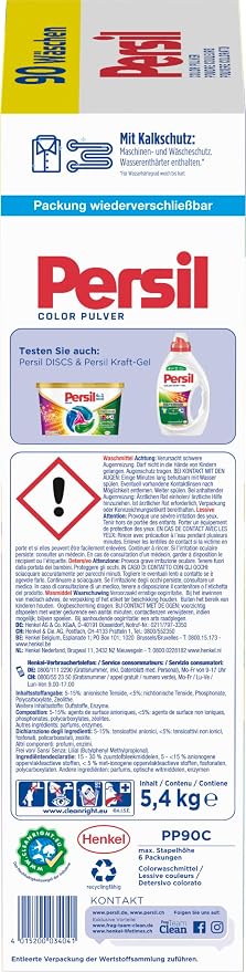Persil Color Detergent Powder (90 Loads | 11.9 lbs | 5.4 kg) - Laundry Detergent for Color - Deep Clean Laundry and Freshness for the Machine