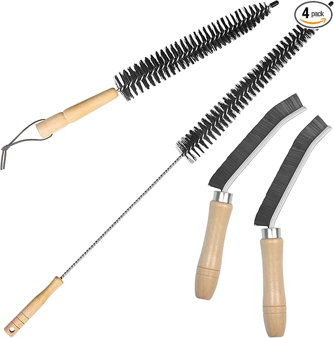 Dryer Lint Brush Vent Cleaner Kit,Included 1Pc 29.5" Refrigerator Coil Cleaning Brushes,2Pc Crevice Cleaning Brush and 1Pc 15" Dryer Vent Hose Cleaner, Washing Machine Cleaning Tools for Household