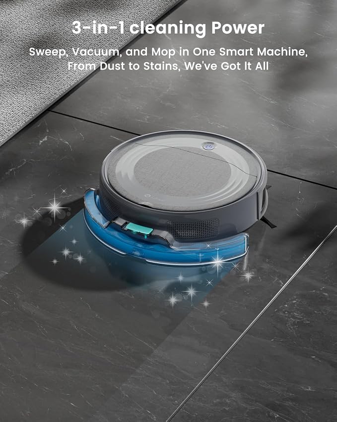 Lefant M310 Ultra Robot Vacuum and Mop, 6000Pa Suction-Slim Robotic Cleaner, Accurate Obstacle Avoidance, WiFi/App/Alexa Control, 170min Runtime, with ToF LiDAR Navigation for Pet Hair and Home
