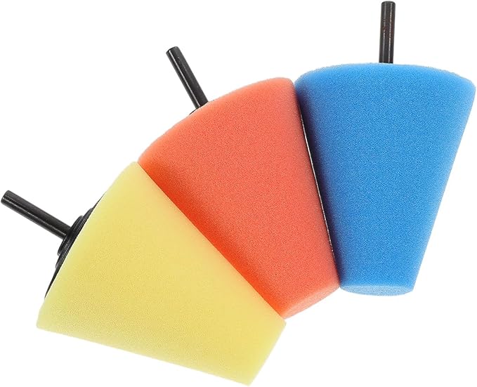 Unomor 3pcs Wheel Polishing Sponge for Car Care Polishing Tool for Wheels and Bumpers Multi-Functional Buffing System for Electric Drill Easy to Use and Clean