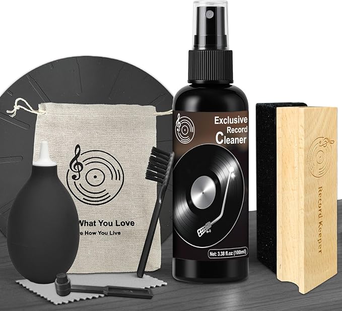 EIGTWEN Vinyl Record Cleaning Kit, Vinyl Cleaning Kit Easily Removes Dust, Dirt and Grease, Protecting The Fine Grain of Records and Restoring Them to Their Original Perfect Condition(8-in-1)