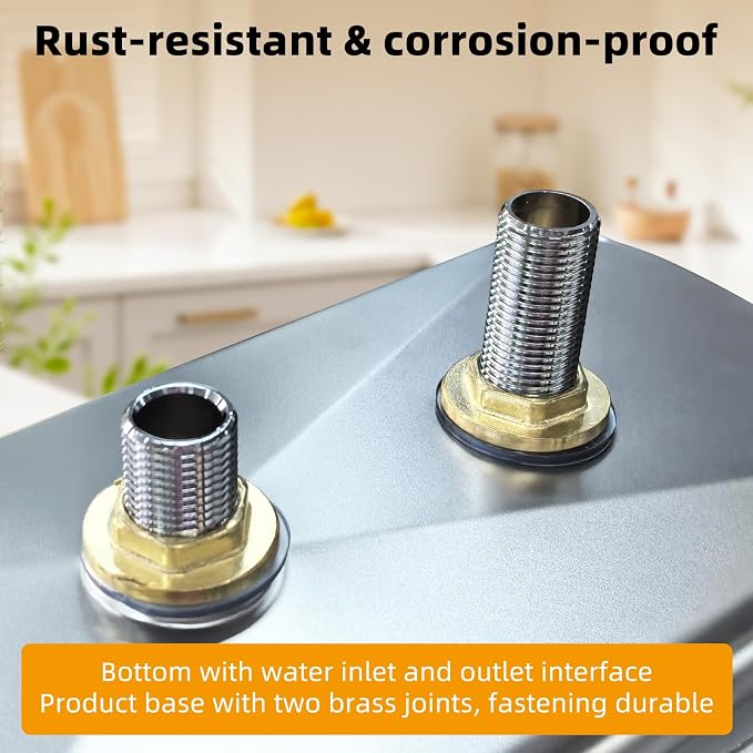 Pitcher Rinser, High Pressure Cup Washer, Stainless Steel Recessed Countertop Cup Washer with Drain Drip Tray, for Home Kitchen, Restaurant, Bar, Coffee (silver)