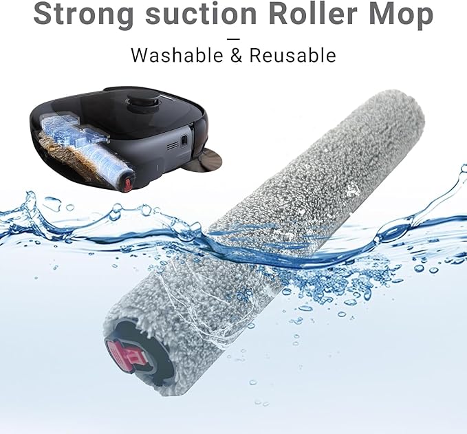 Replacement Parts Kit Compatible with Eufy Omni E25 / E28, Vacuum Cleaner Accessories Includes:1 Mop Roller Brush,1 Set Main Brush,4-Side Brush,3-Filter,4-Disposal Dust Bags