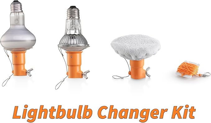 Ceiling Fan Blade Duster Cleaner with 4-14 ft Extension Pole and Light Bulb Changer Attachment Kit // Flexible Fan Cleaner for Ceiling Fan // High Reach Light Bulb Changer Grabber