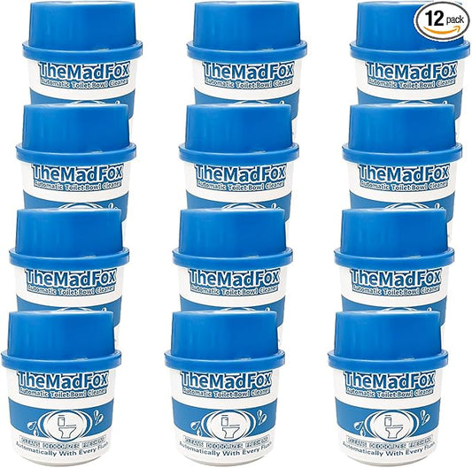 12 Pcs Probiotic Toilet Bowl Cleaner Bottle, Automatic Toilet Tank Cleaner with Enzyme-Powered Stain & Limescale Prevention, Safe for Plumbing & Septic Safe