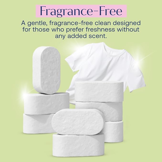 Fab Tab Laundry Detergent Tablets, Clean Ingredients, Sensitive Skin Friendly, Powerful & Gentle Clean, Unscented, Plastic-Free Alternative to Liquids, Laundry Pods and Sheets, 40 Count.