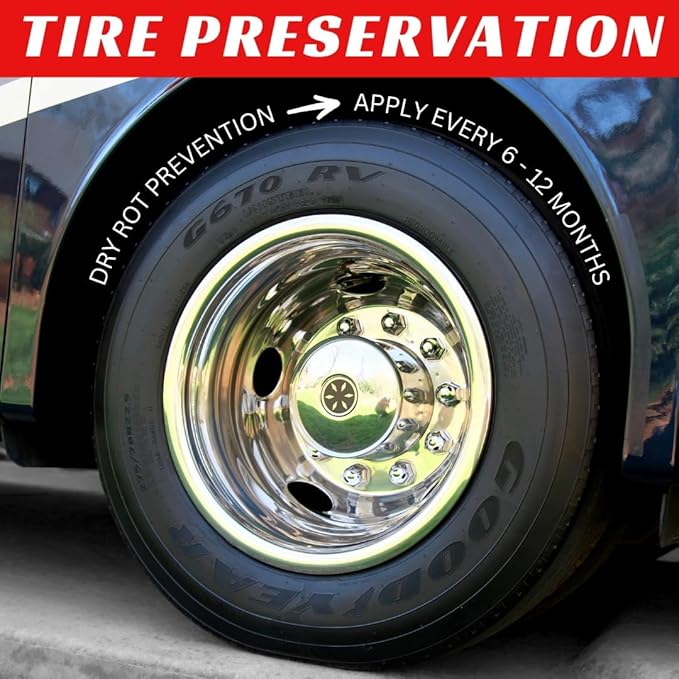 RENEW PROTECT Blak, Lasts Months - Years, Rich Black Tire & Trim Treatment, Mid to High Shine, Floor Mat-RV-Golf Cart, 100% Motorcycle-Safe, Ceramic-Hybrid Protectant, Wash-Proof, 5 min Dry-Seal 8oz