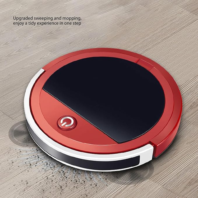 Garosa Robot Vacuum and Mop, 2800Pa Suction 3 in 1 Cleaner with Infrared Sensors, USB Charging, for Pet Hair, Hard Floor, Carpet