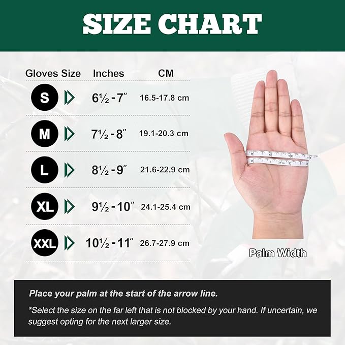 TitanFlex Heavy Duty Industrial Nitrile Gloves with Raised Diamond Texture, 6-mil, Latex Free (Dark Green)