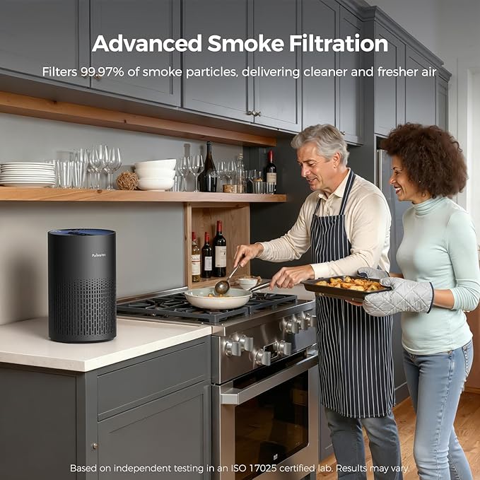 Purivortex PX500 Air Purifier 2-Pack Bundle, Black and White, HEPA Air Purifiers for Bedroom and Home