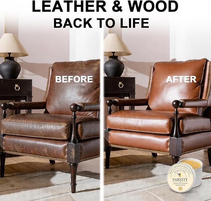 Leather & Furniture Repair Salve,Conditioner for Couches Purse Bag Car Seat,Polisher Moisturizer and Restorer Leather Wood and Vinyl