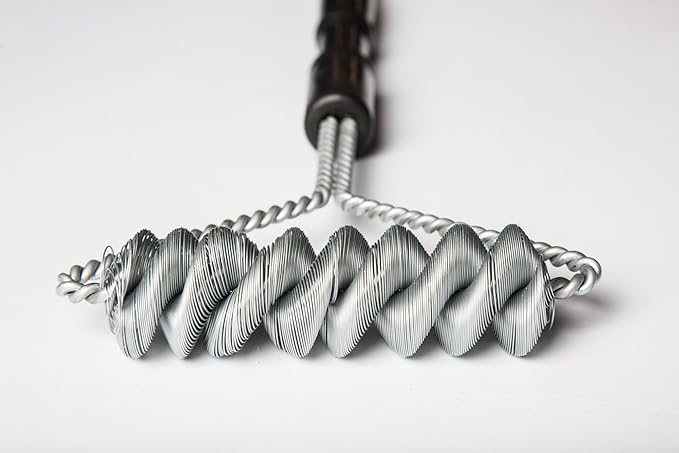Heavy Stainless Coil (Bristle Free) 21'' BBQ Grill Char Broiler Griddle Brush for Commercial USE