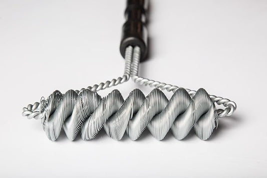 Heavy Stainless Coil (Bristle Free) 21'' BBQ Grill Char Broiler Griddle Brush for Commercial USE