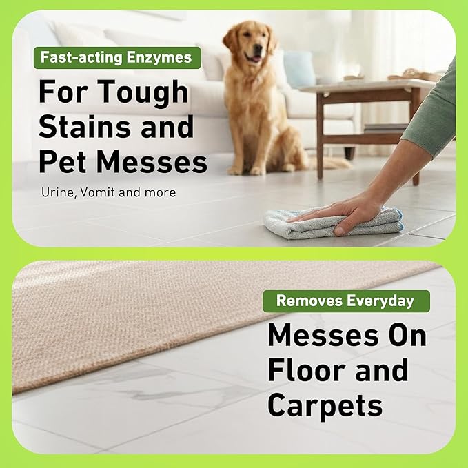 Creative Scents Multipurpose Enzyme Cleaner & Odor Remover | Super Concentrated for Floor, Carpet | Pet Urine Odor Eliminator | Enzymatic Cleaner for Cat Urine & Dog Poop | 1 Gallon - Lemon Breeze